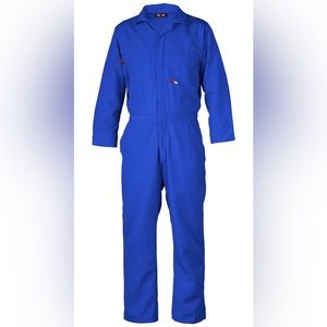 SAF-TECH BLUE FLAME RESISTANT WORKWEAR COVERALLS